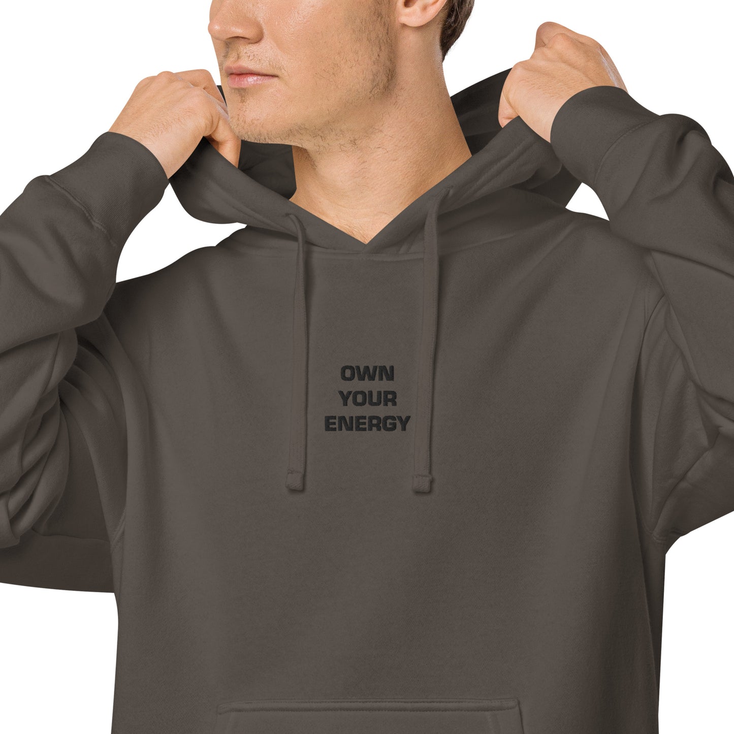 Own Your Energy Unisex pigment-dyed hoodie